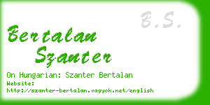 bertalan szanter business card